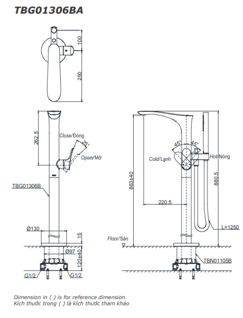 Bản vẽ TBG01306BA TBN01105B