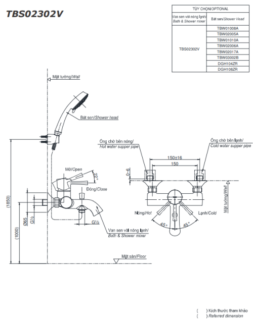 Bản vẽ TBS02302V DGH104ZR