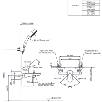 Bản vẽ TBS04302V DGH108ZR