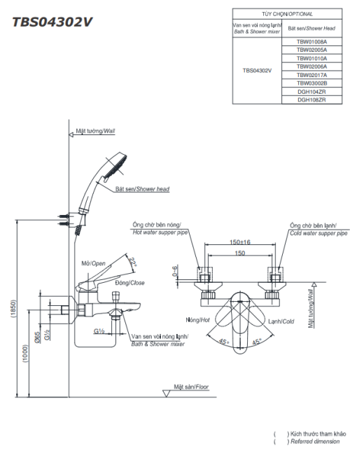 Bản vẽ TBS04302V DGH108ZR